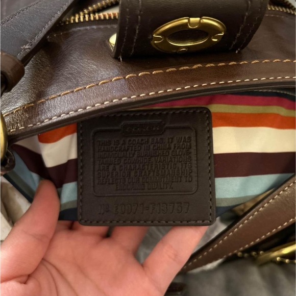 Coach Lily Legacy Bag, Brown Leather, Brass Colored Accents, F13757 - Picture 2 of 3